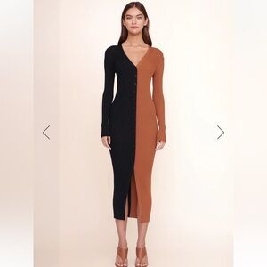 NWT! STAUD SHOKO SWEATER TAN BLACK